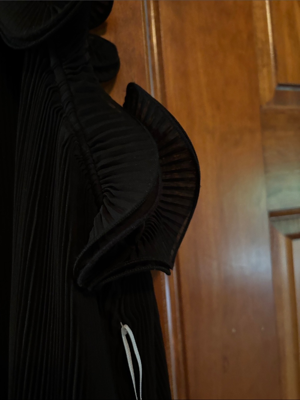 Siena Studio Black Sleeveless Midi Dress with Sculpted Ruffle Trim - Picture 8 of 13